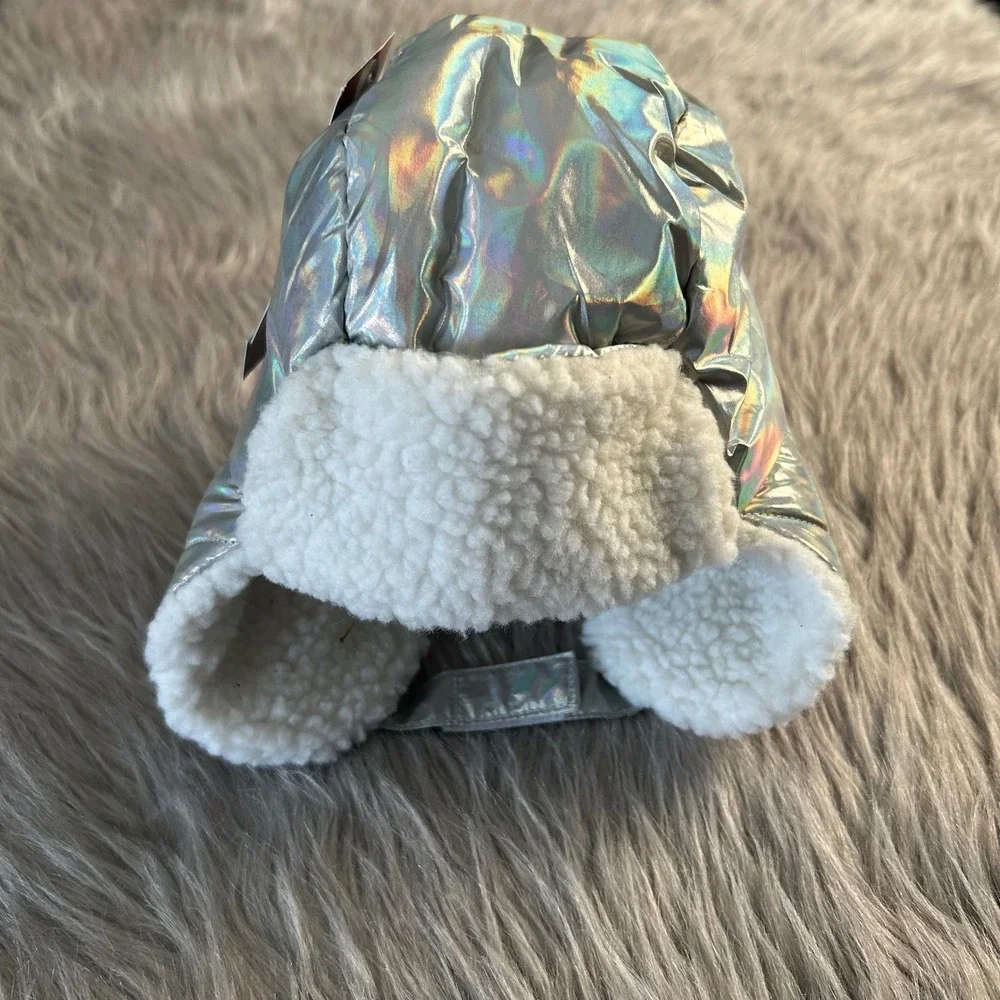 Swiss‎ Tech Trapper Hat Toddler Girls One Size Silver Winter Peak Technology